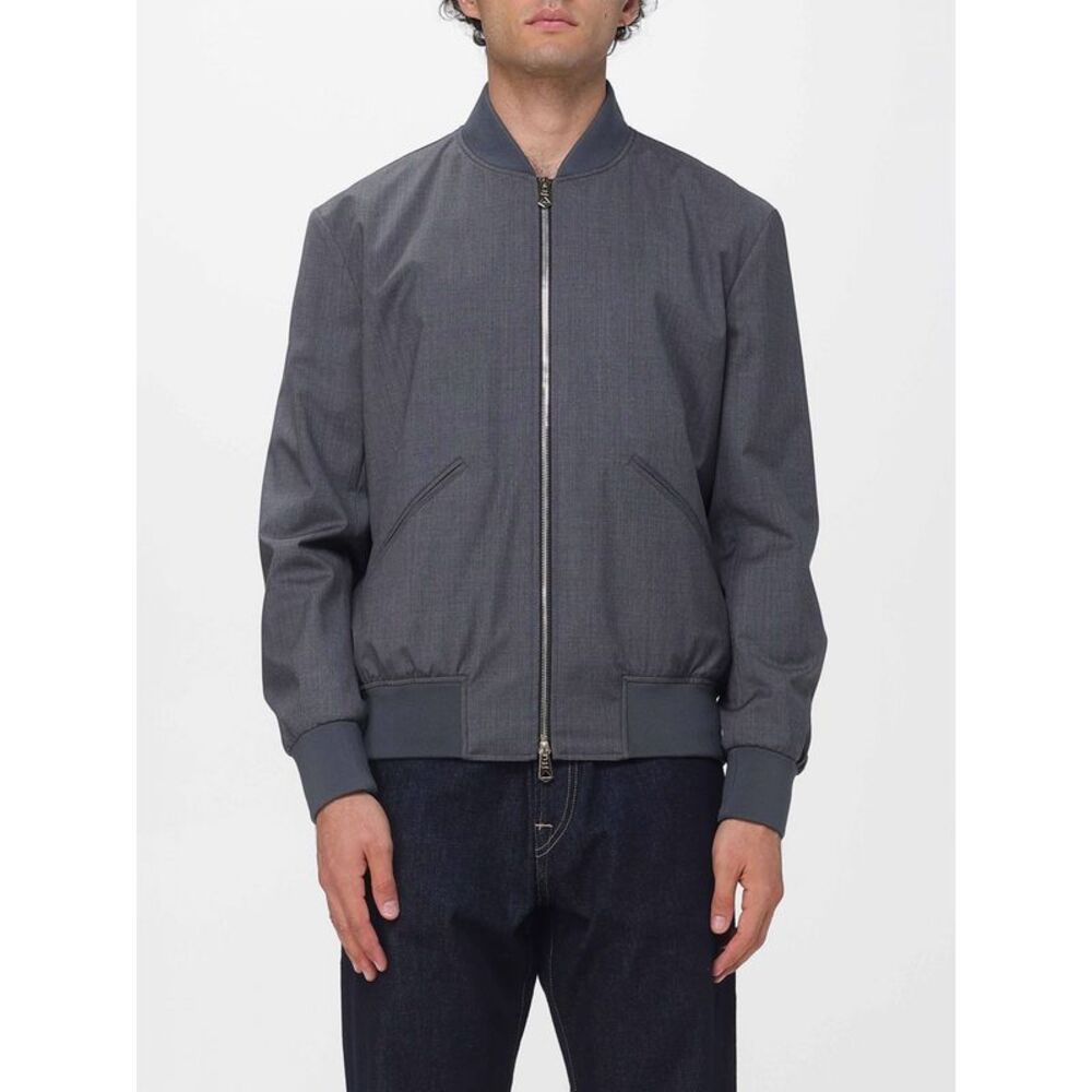 Paul Smith Men Paul Smith Pure Wool Bomber Jacket With Zip Closure